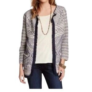 Lucky Brand Printed Sweater Jacket